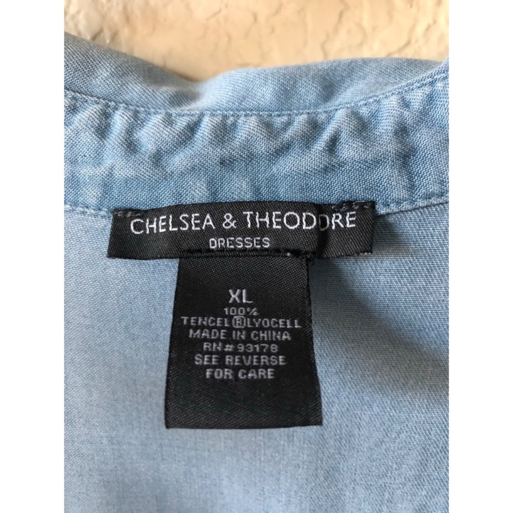 CHELSEA & THEODORE Rainbow Button Chambray Dress - Picture 7 of 10